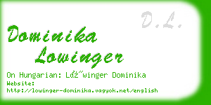 dominika lowinger business card